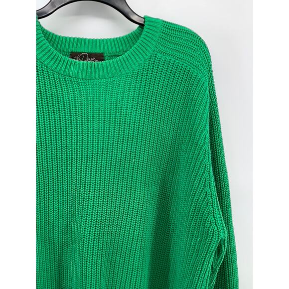 THE DENVER Men's Dark Green Crewneck Long Sleeve Knit Pullover Sweater SZ XL - Picture 5 of 9